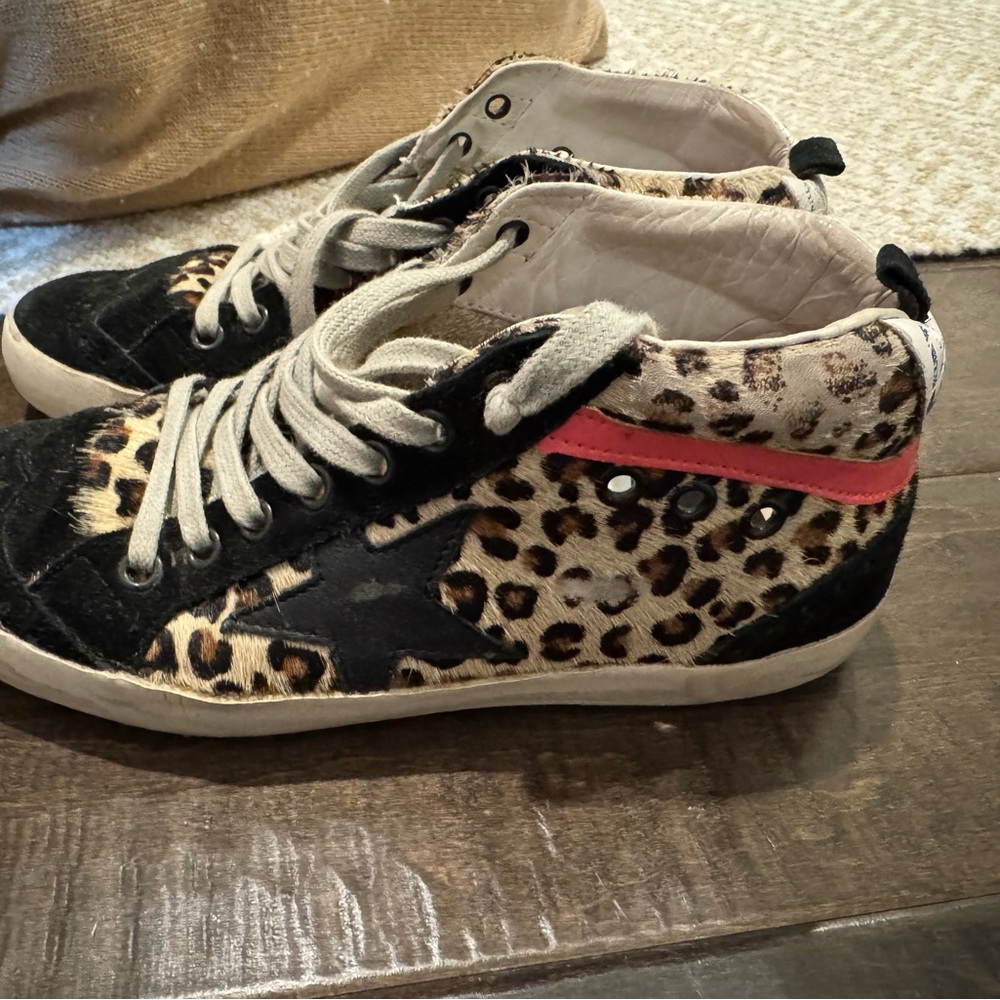 Golden Goose Mid Star Leopard Calf Hair